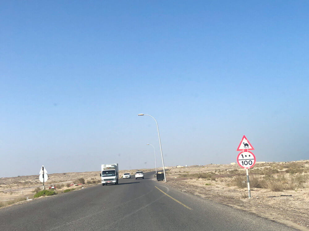 Traffic sign in Oman