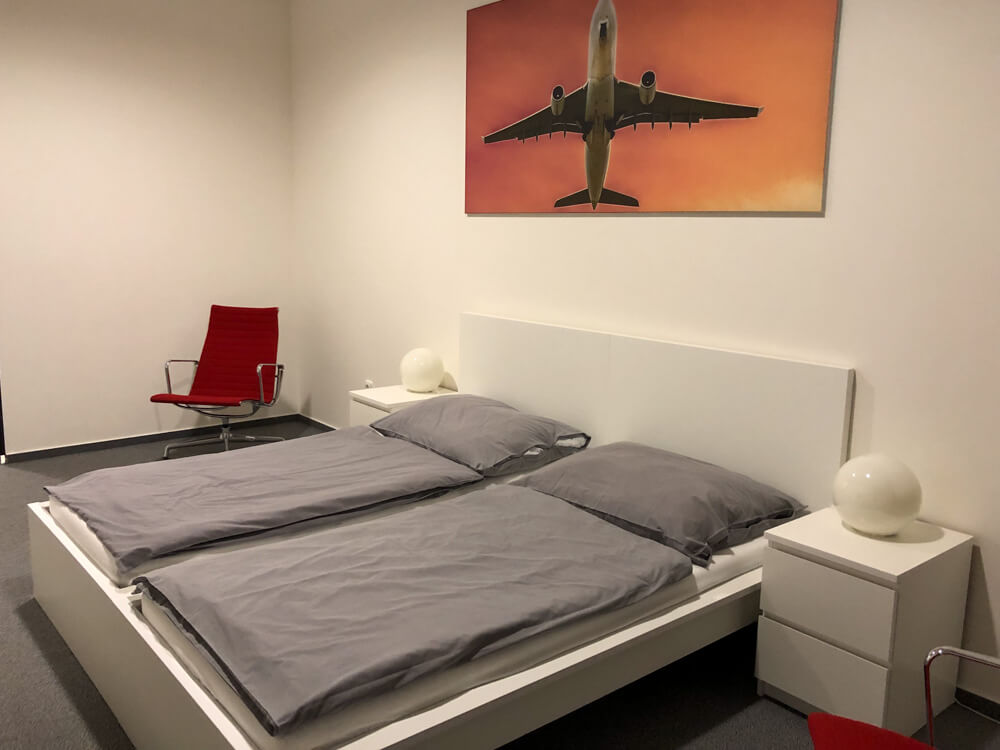 Interior of a hotel room in Prague Airport