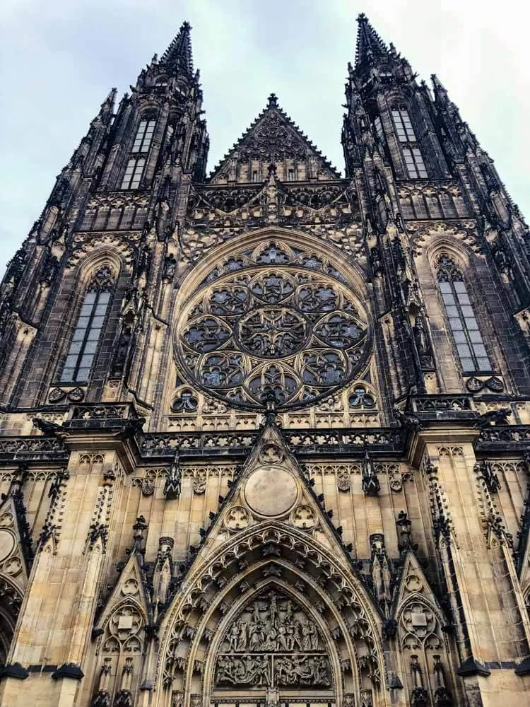 Exterior of St. Vitus Cathedral Prague Castle