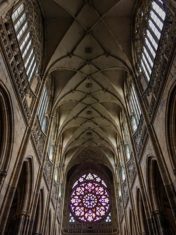 Ceiling of St. Vitus Cathedral in Prague