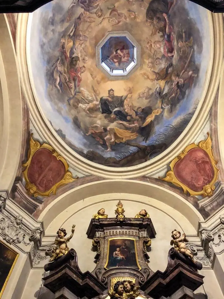 Baroque Chapel of St. John of Nepomuk inside St. George's Basilica