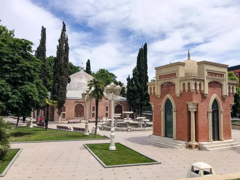 A calm central square of Ganja Azerbaijan