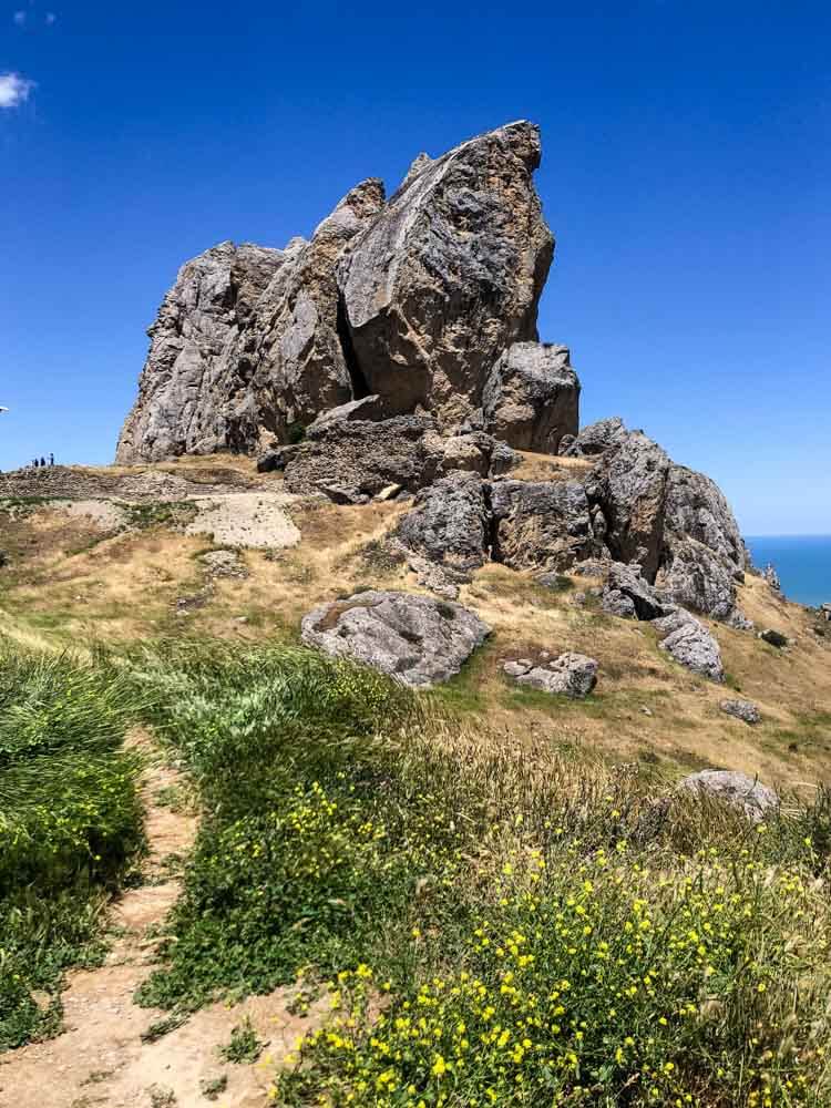 A unique rock formation called Besh Barmaq in Azerbaijan