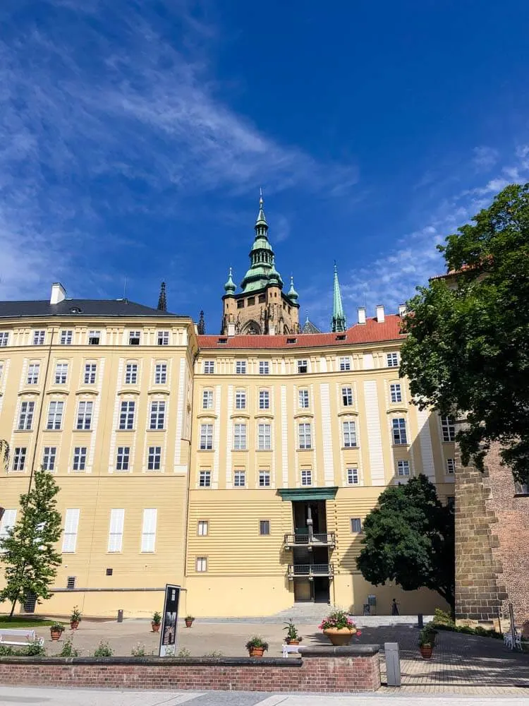 View of a Prague Castle wall