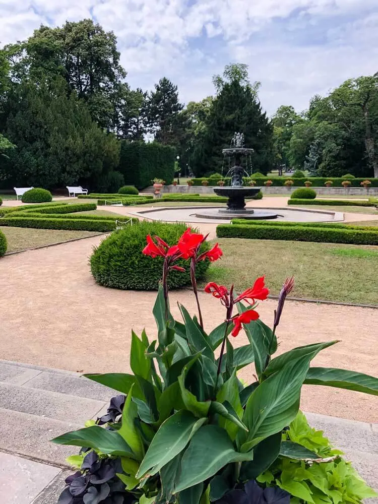 English-style park in the Royal Garden of Prague Castle