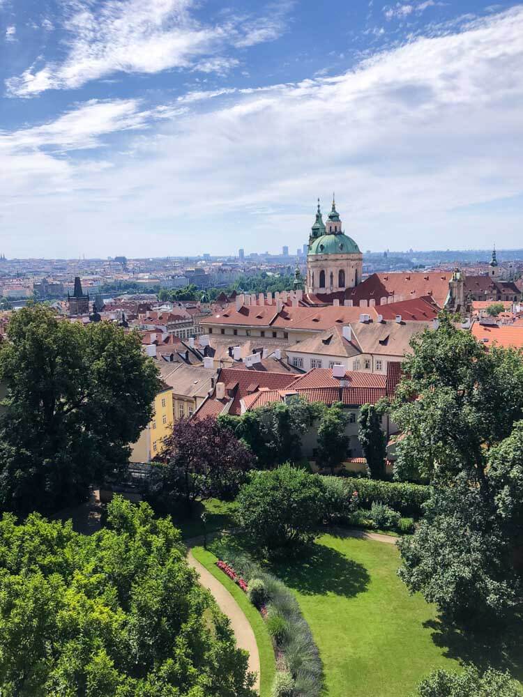 View of Prague from Prague Castle Gardens