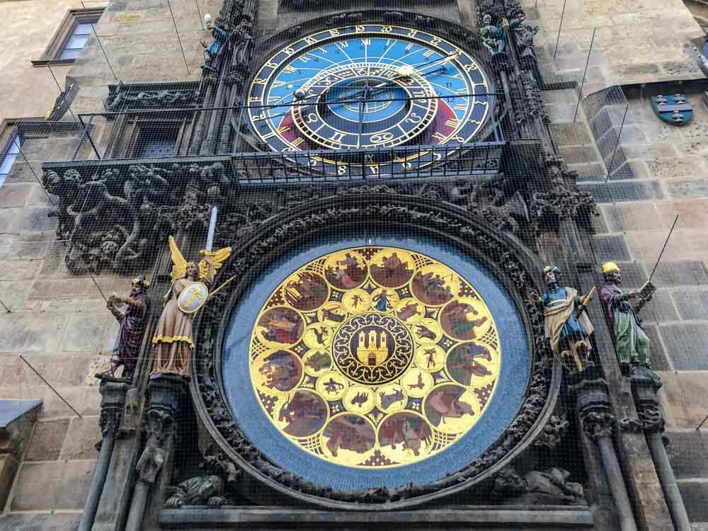 Closeup of Prague's Astronomical Clock