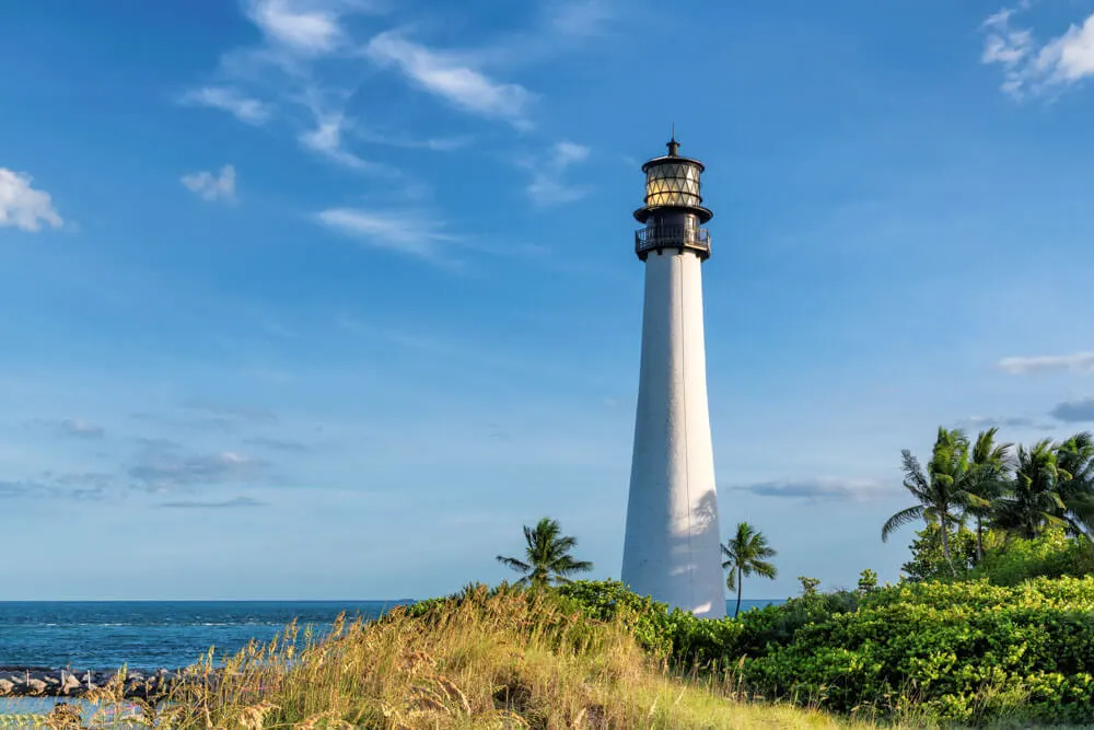 View of a lighthouse at a park in Miami