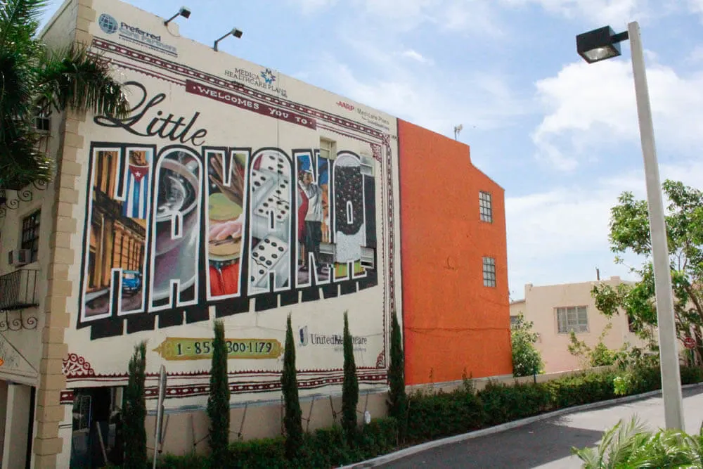 A view of a building with "Little Havana" written on the facade