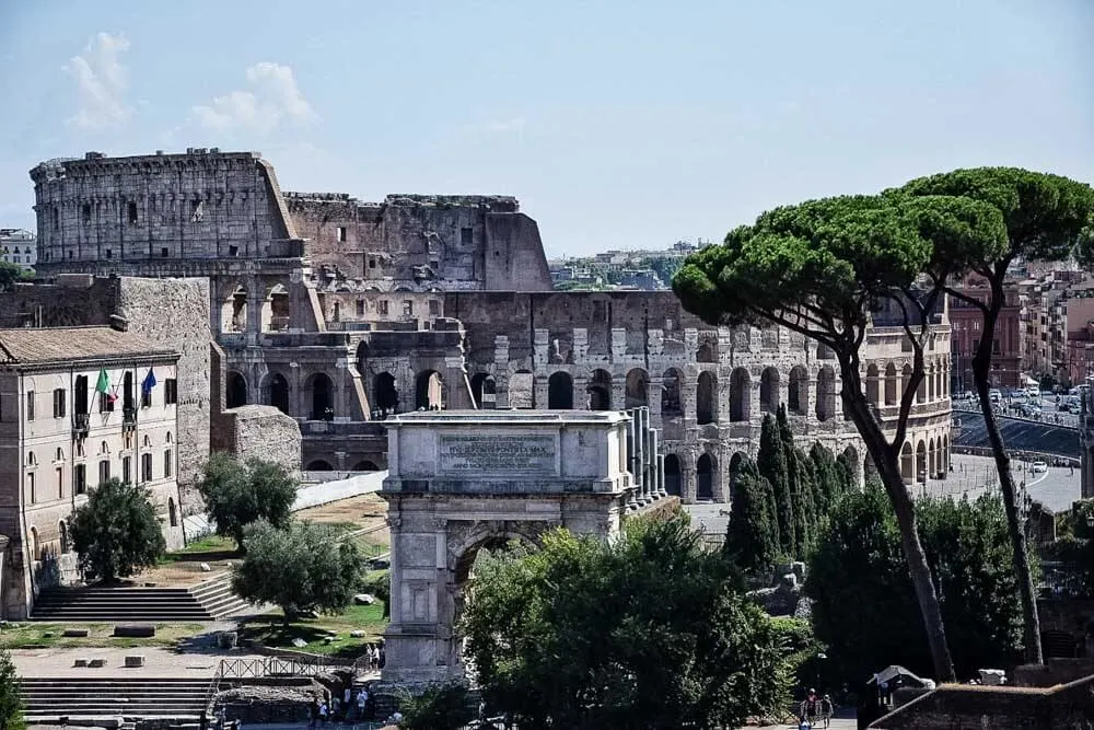 View of Colosseum in Rome