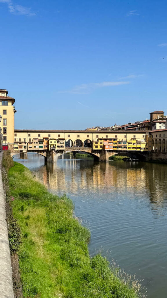 A view of Ponte Vecchio bridge in Florence