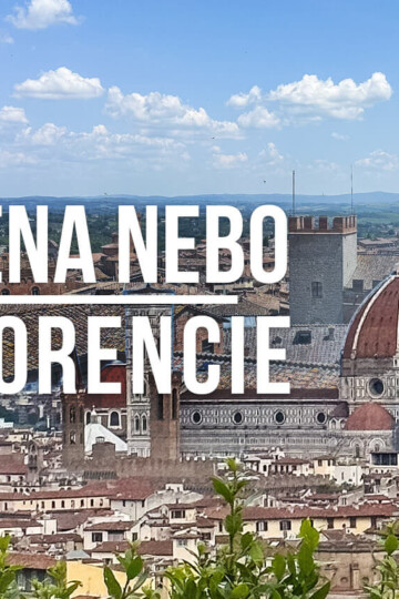 Sloučená fotka měst Sieny a Florencie s textem: Siena nebo Florencie