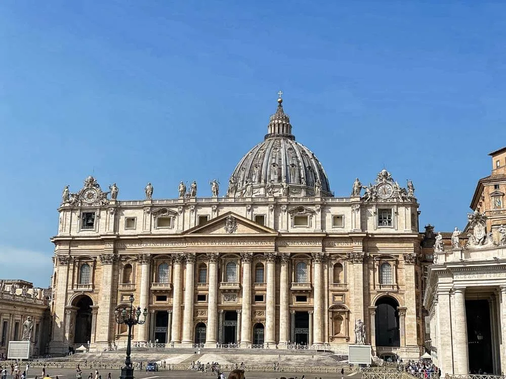 St. Peter's Basilica in Vatican as seen from the front