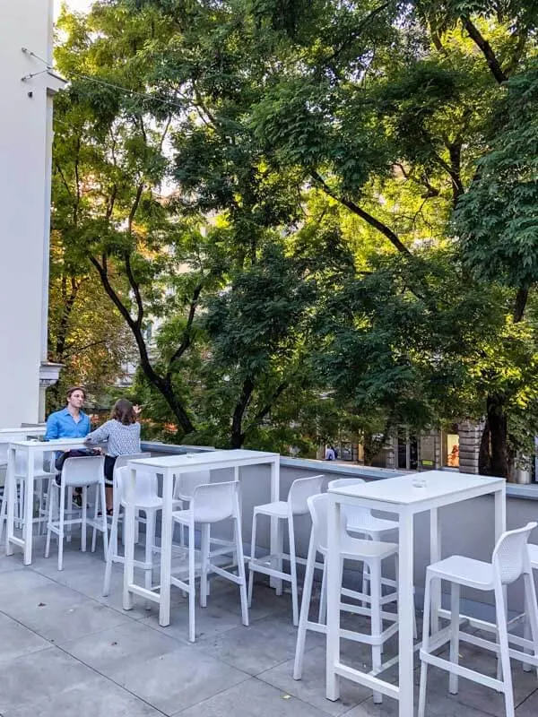 Blend Coffee Roasters Graz rooftop terrace