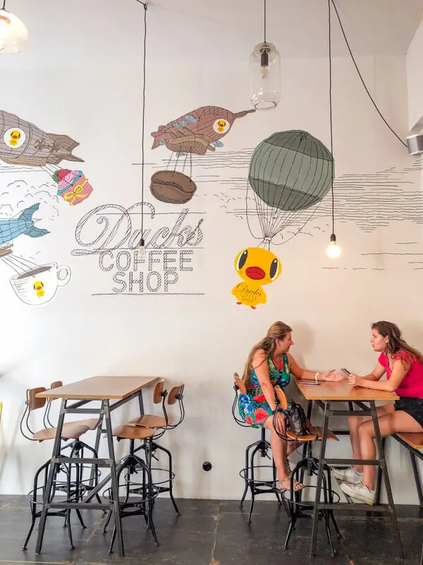 Interior of Ducks Coffeeshop Graz