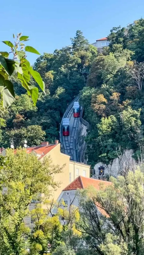 Funicular up the Schlossberg Hill in Graz
