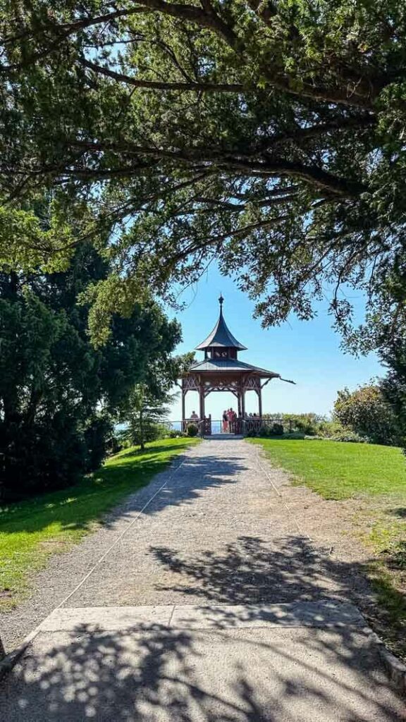 Chinese pavilion in the Schlossberg park in Graz