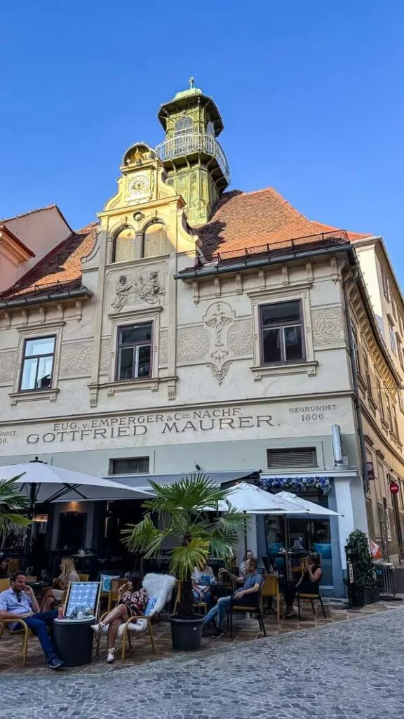 A corner house in Graz that holds the famous corillon