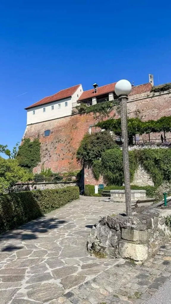 View of Schlossberg Museum and remnants of Graz fortress