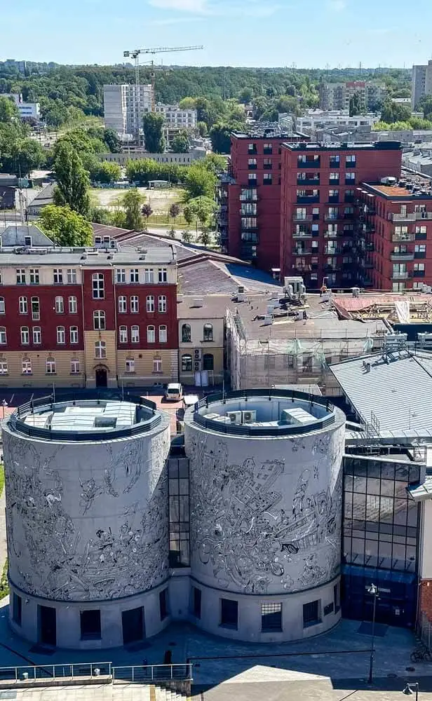 A view from a tower of a part of EC1 complex in Lodz