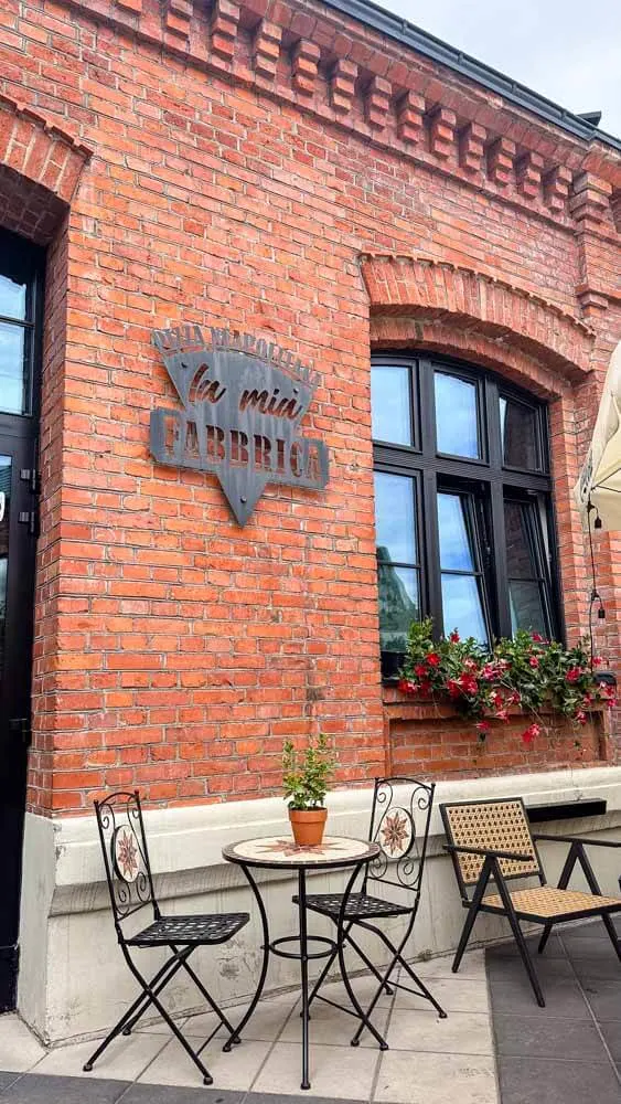 View of an Italian Restaurant in Lodz, Poland
