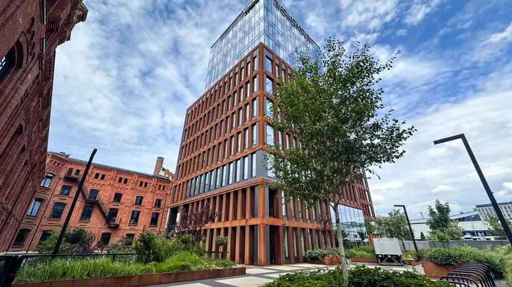 A modern complex made from an old factory in Lodz Poland